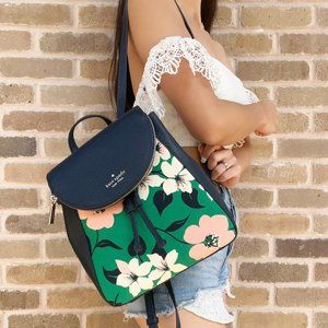 Kate Spade Flap Drawstring Backpack